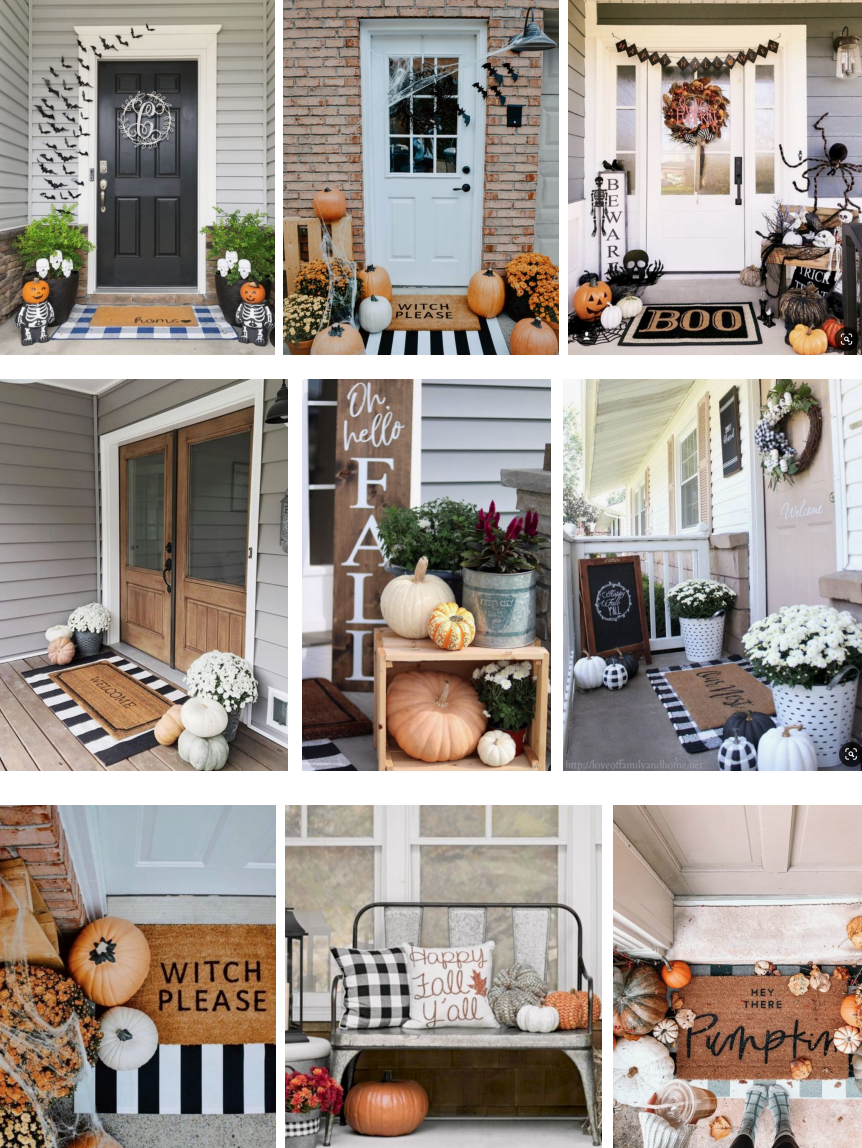 9 Small Front Porch Fall Decor Ideas - Collectively Casey